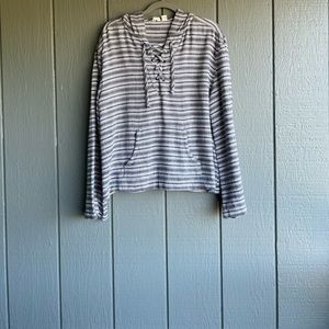Roxy Cabo Trip Striped Hooded Pullover Top